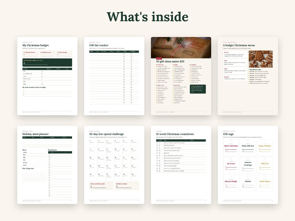 The Debt-Free Christmas Planner — 21-Page Holiday Budget Guide + 12 Printables