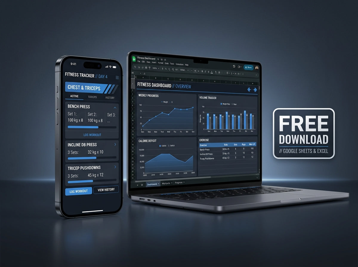 [FREE] MaxTrainer™ // Smart Workout & Progressive Overload Tracker (Google Sheets & Excel)
