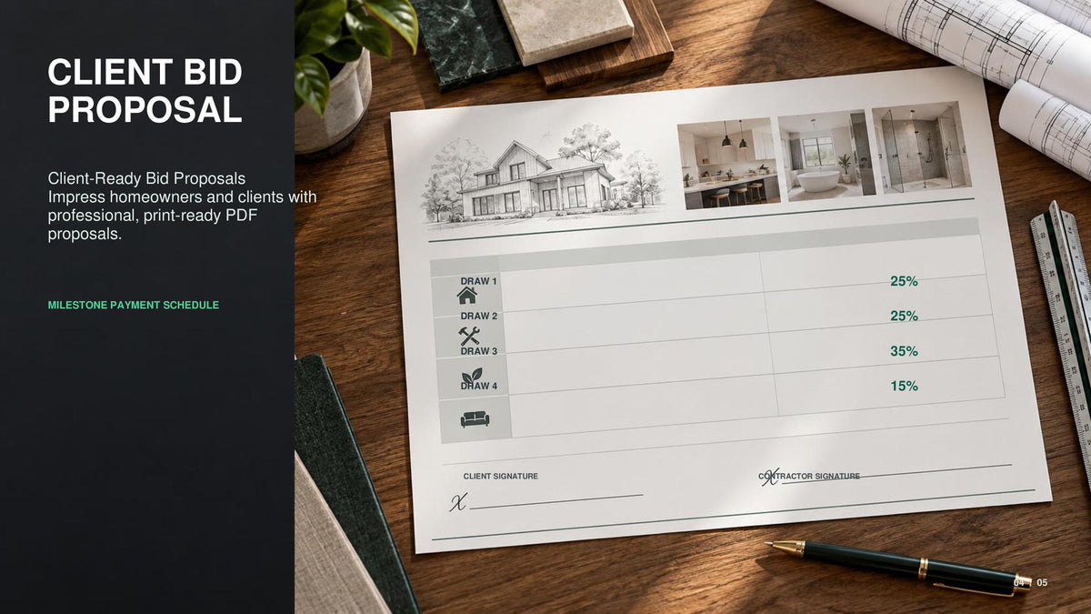 Construction Estimating Spreadsheet for Contractors – preview 4