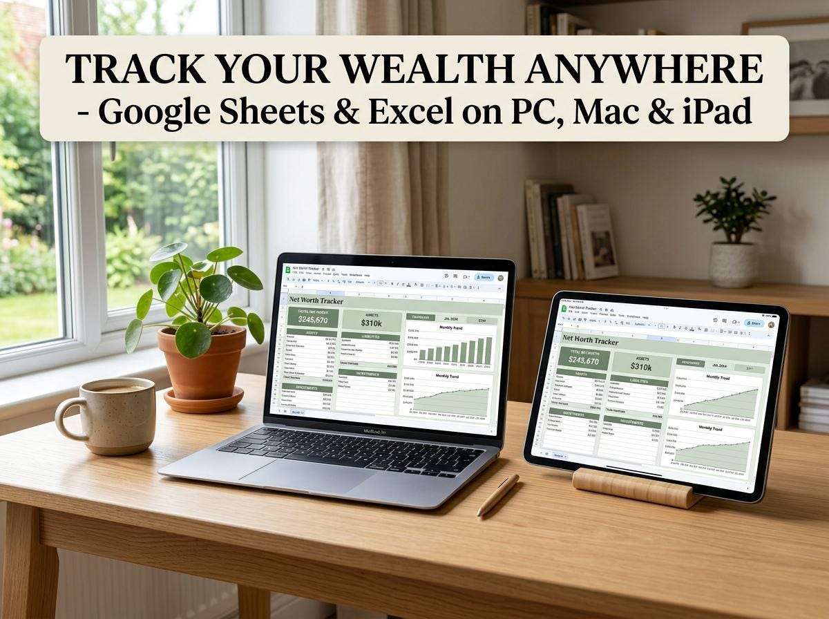 Net Worth Tracker & Wealth Dashboard — Pastel Retro – preview 5