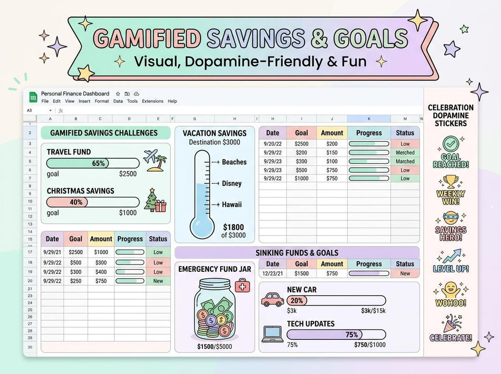 Bi-Weekly Paycheck Budget Spreadsheet — Dark Mode – preview 8